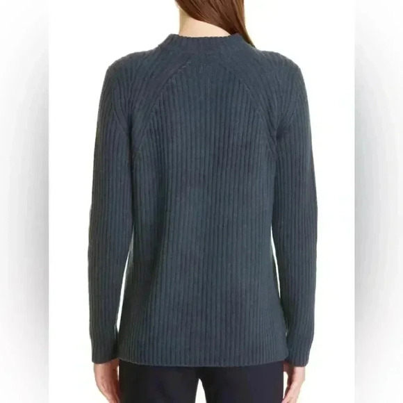 NWT Vince Wool Cashmere Ribbed Tunic Sweater Tide Pool size XS - Picture 2 of 12